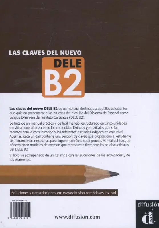Rückseite: 9788484436591 | Las claves del nuevo DELE B2 | Soria | Taschenbuch | 206 S. | Spanisch