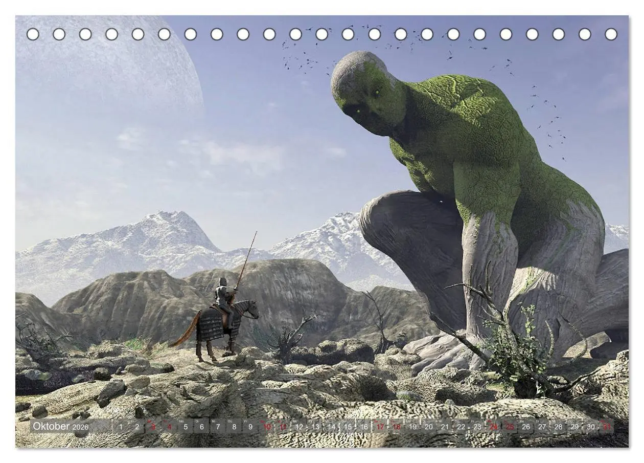 Bild: 9783457816691 | Helden, Drachen und Magie (Tischkalender 2026 DIN A5 quer),...