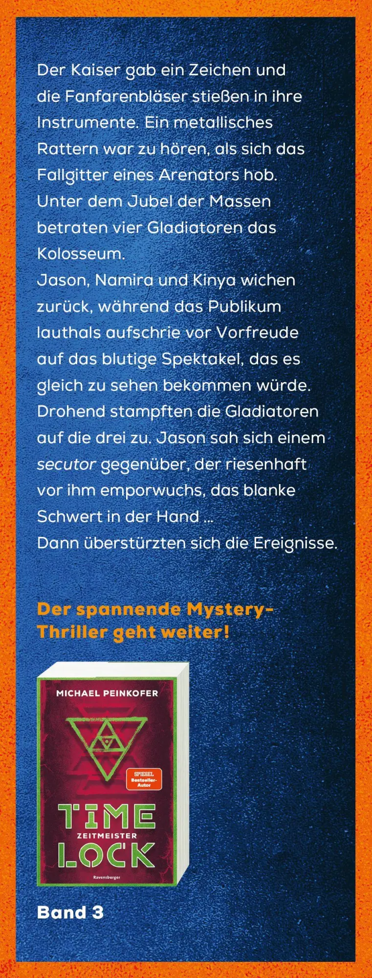 Bild: 9783473586691 | Timelock, Band 2 - Zeithüter | Michael Peinkofer | Taschenbuch | 2025