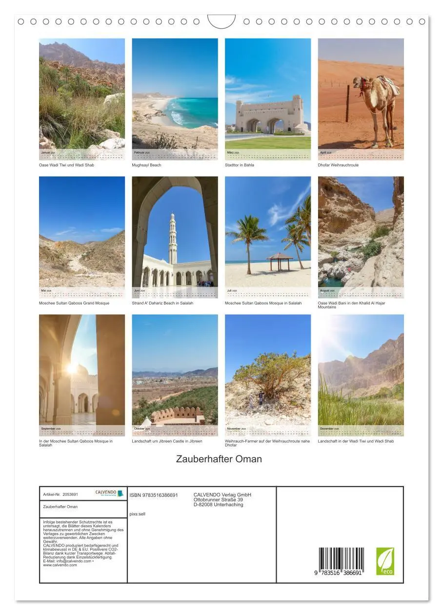 Bild: 9783516386691 | Zauberhafter Oman (Wandkalender 2026 DIN A3 hoch), CALVENDO...