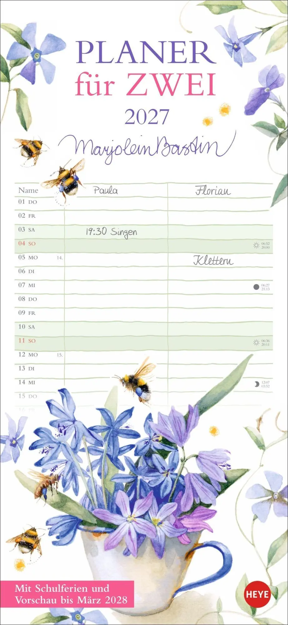 Cover: 9783756416691 | Marjolein Bastin: Planer für zwei 2027 | Marjolein Bastin | Kalender