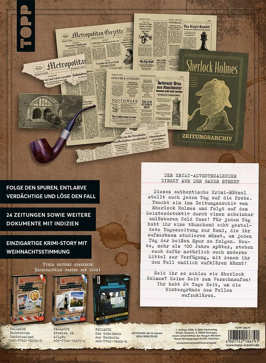 Bild: 4007742186791 | Crime Files - Fallakte: Sherlocks Zeitungsarchiv. Der geniale...