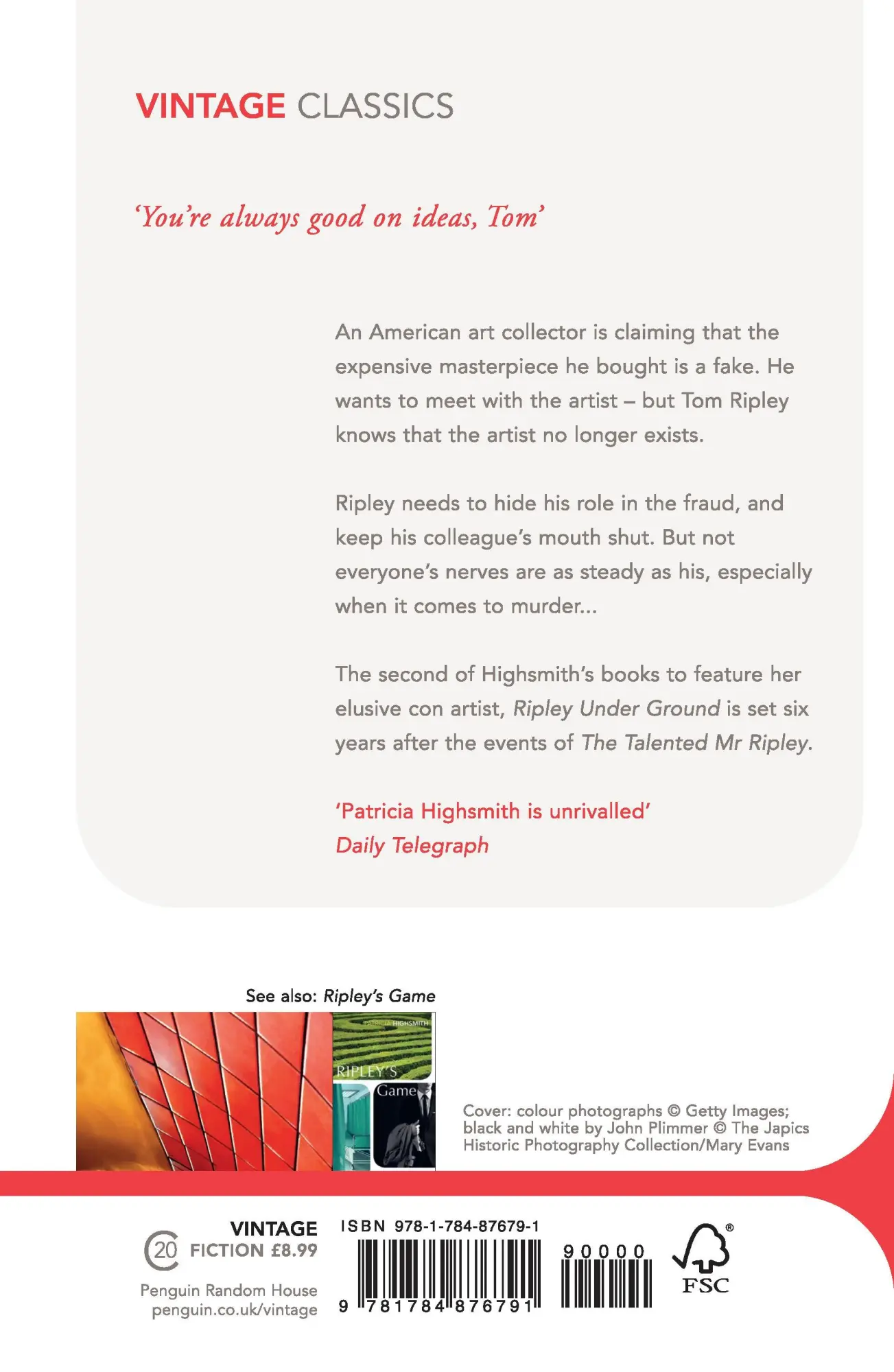 Rückseite: 9781784876791 | Ripley Under Ground | Patricia Highsmith | Taschenbuch | 288 S. | 2021