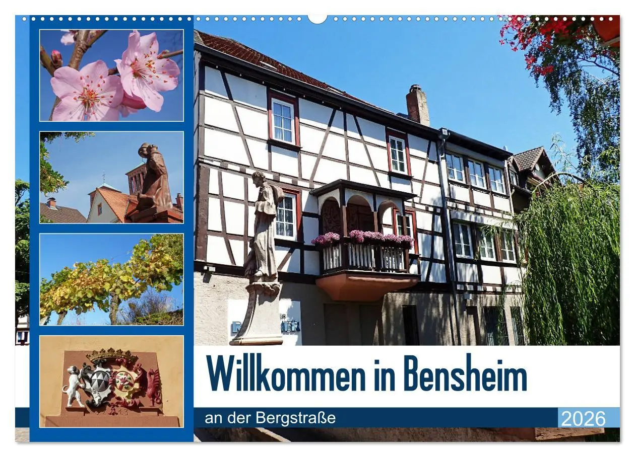 Cover: 9783457736791 | Willkommen in Bensheim an der Bergstraße (Wandkalender 2026 DIN A2...