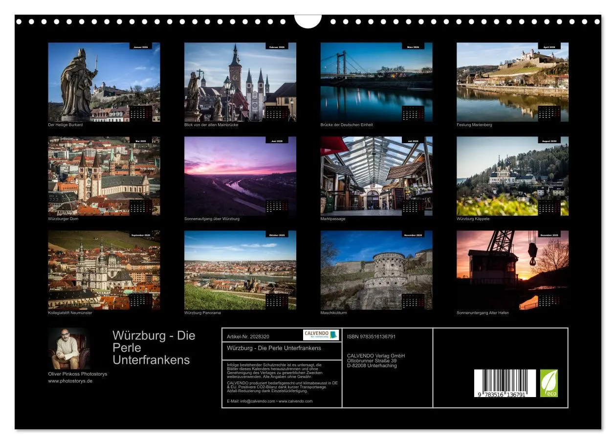 Bild: 9783516136791 | Würzburg - Die Perle Unterfrankens (Wandkalender 2026 DIN A3 quer),...