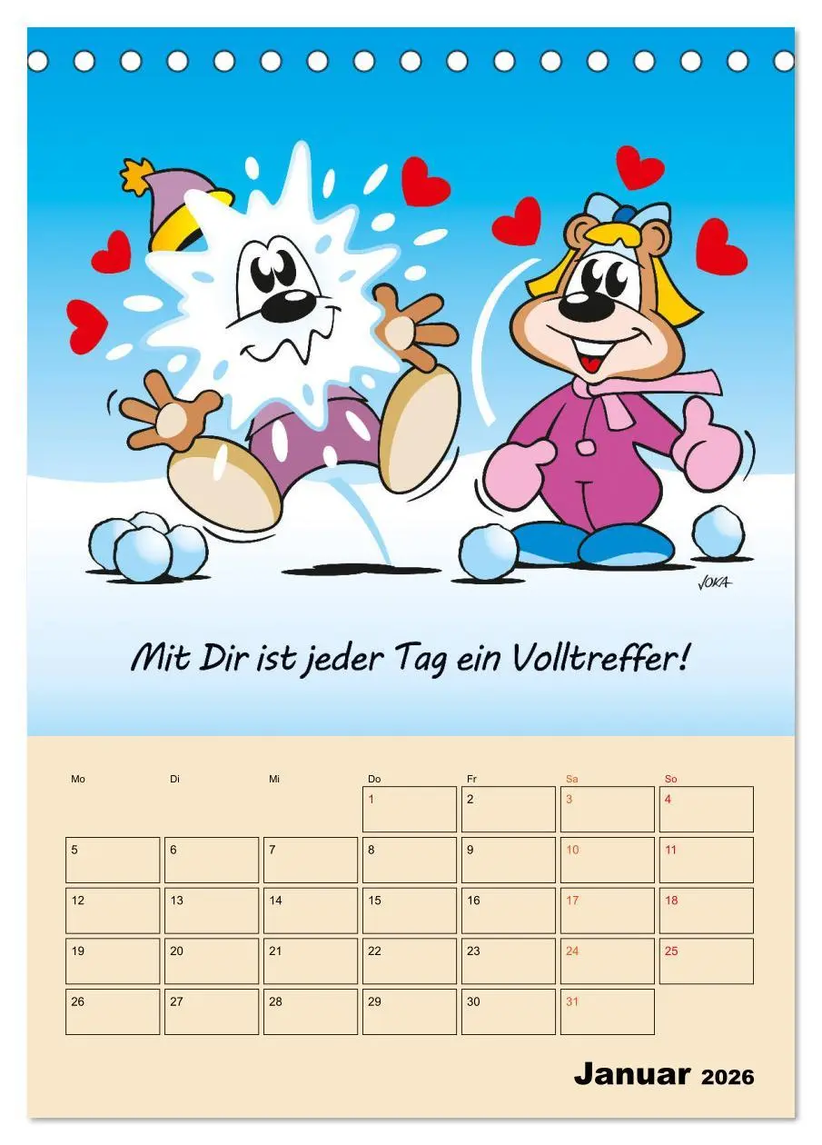 Bild: 9783516376791 | Ein Jahr mit Dir! (Tischkalender 2026 DIN A5 hoch), CALVENDO...