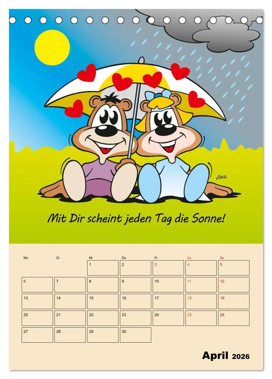 Bild: 9783516376791 | Ein Jahr mit Dir! (Tischkalender 2026 DIN A5 hoch), CALVENDO...