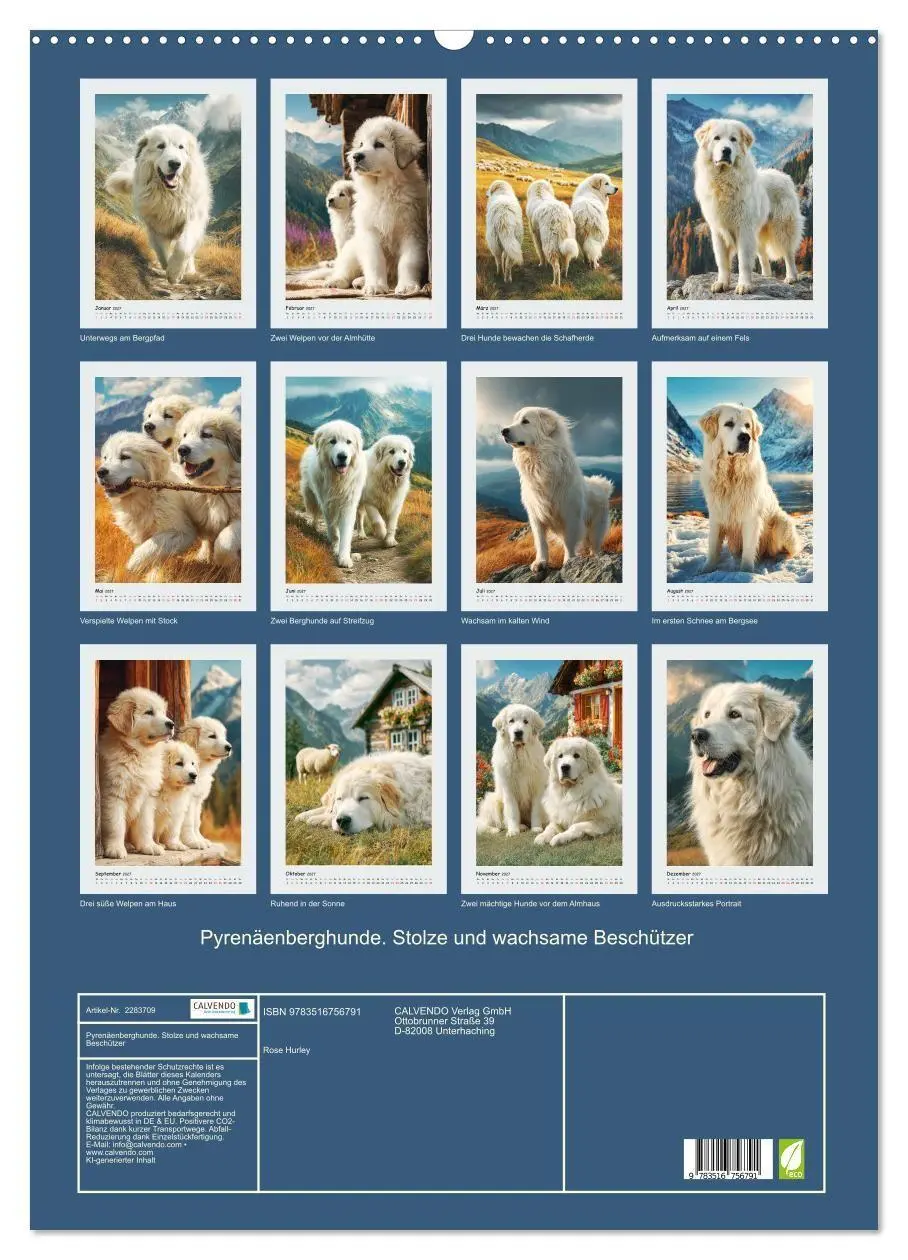 Bild: 9783516756791 | Pyrenäenberghunde. Stolze und wachsame Beschützer (Wandkalender...
