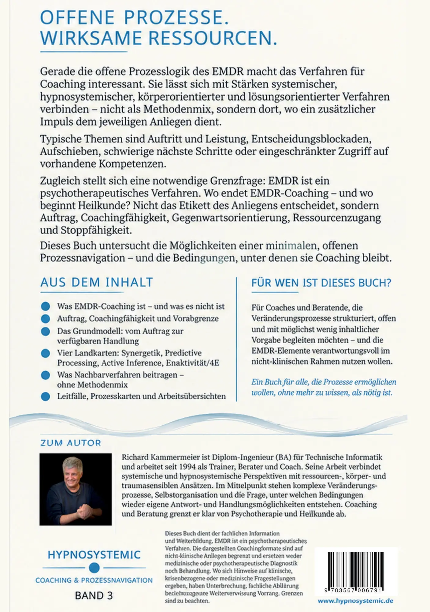 Rückseite: 9783567006791 | EMDR-Coaching | Richard Kammermeier | Taschenbuch | 436 S. | Deutsch
