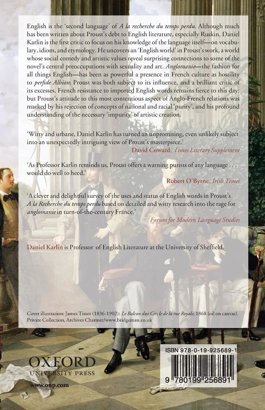 Rückseite: 9780199256891 | Proust's English | Daniel Karlin | Taschenbuch | Englisch | 2007