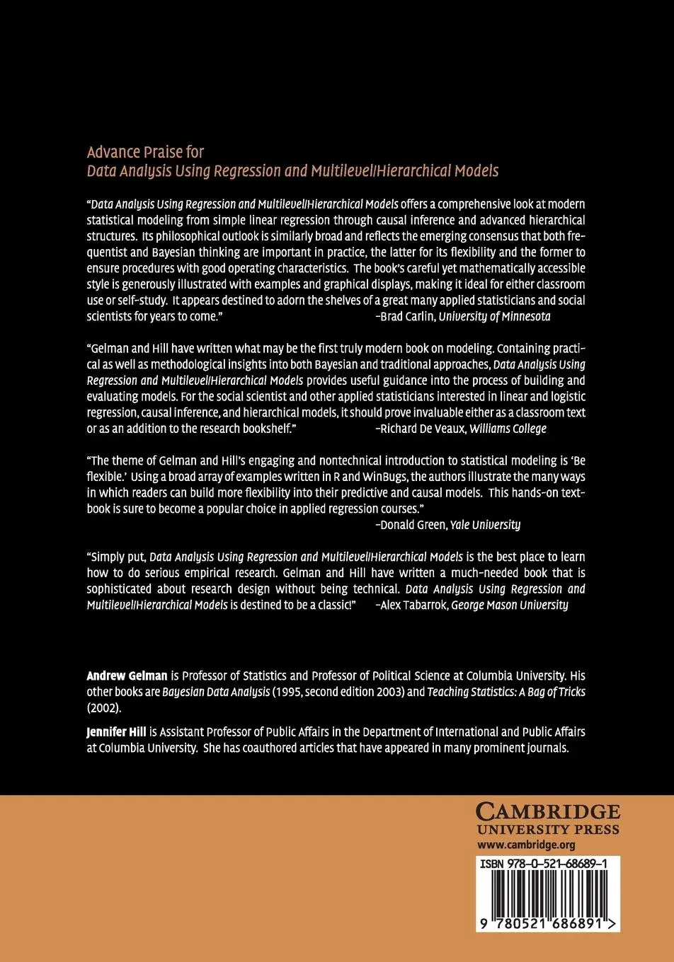 Rückseite: 9780521686891 | Data Analysis Using Regression and Multilevel Hierarchical Models