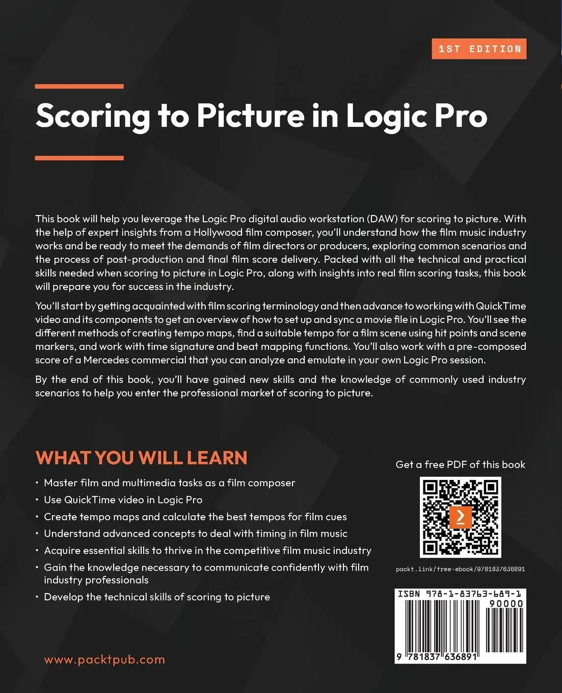 Rückseite: 9781837636891 | Scoring to Picture in Logic Pro | Chris Piorkowski | Taschenbuch