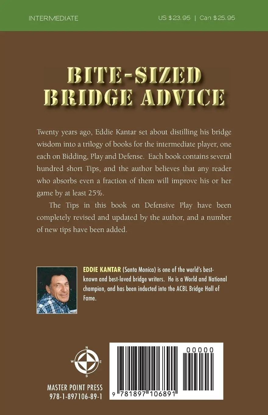 Rückseite: 9781897106891 | Defensive Tips for Bad Card Holders | Eddie Kantar | Taschenbuch