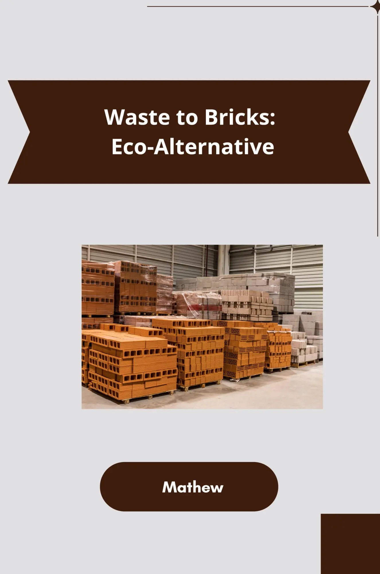 Waste to Bricks Eco-Alternative - Mathew Kartoniert (TB)