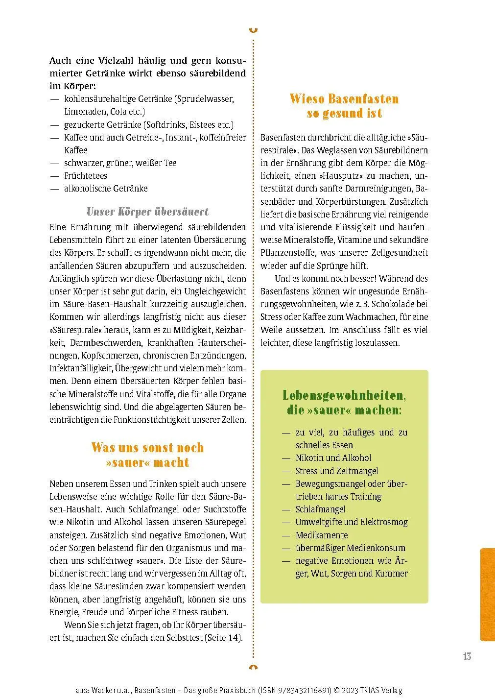 Bild: 9783432116891 | Basenfasten - Das große Praxisbuch | Sabine Wacker (u. a.) | Buch