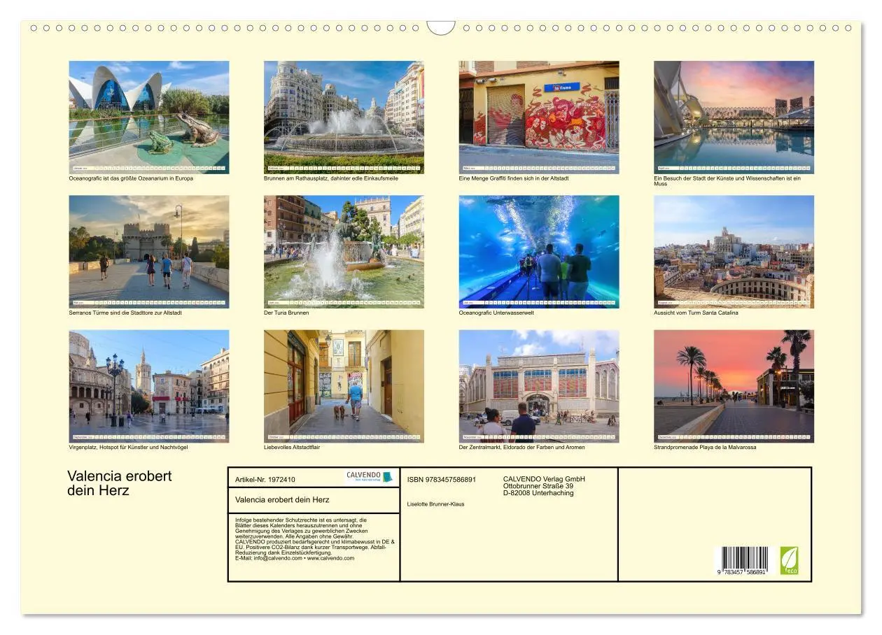 Bild: 9783457586891 | Valencia erobert dein Herz (Wandkalender 2026 DIN A2 quer),...