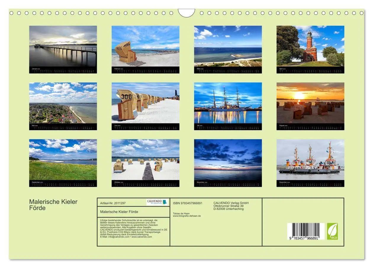 Bild: 9783457966891 | Malerische Kieler Förde (Wandkalender 2026 DIN A3 quer), CALVENDO...