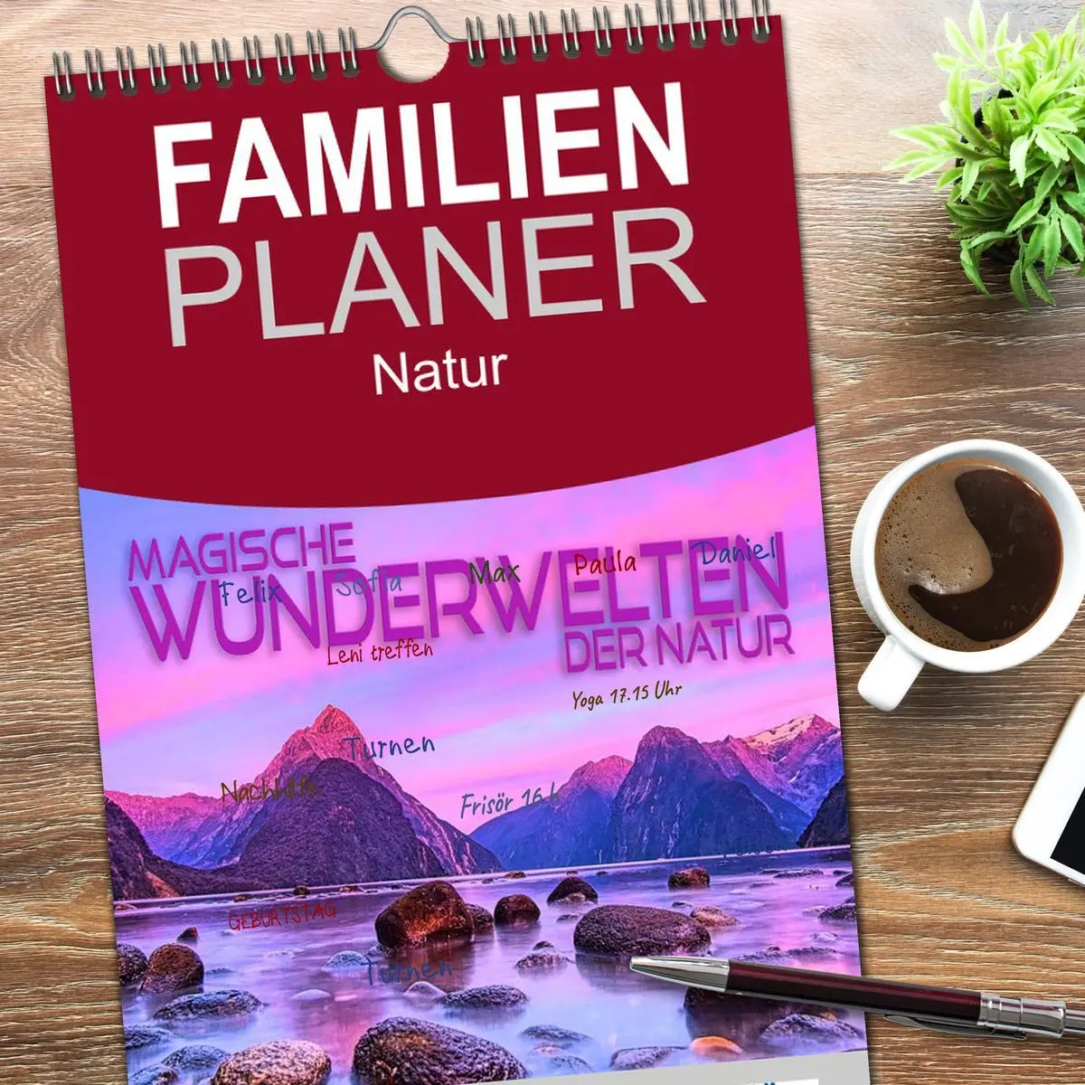 Bild: 9783516506891 | Familienplaner 2026 - Magische Wunderwelten der Natur mit 5 Spalten...