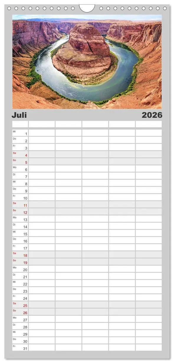 Bild: 9783516506891 | Familienplaner 2026 - Magische Wunderwelten der Natur mit 5 Spalten...