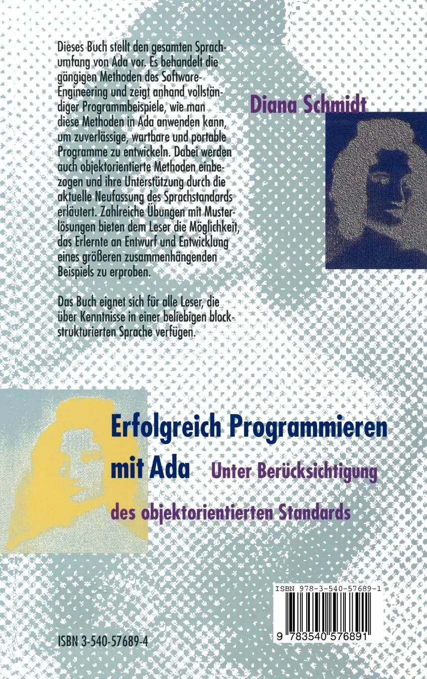 Rückseite: 9783540576891 | Erfolgreich Programmieren mit Ada | Diana Schmidt | Buch | xiii | 1994