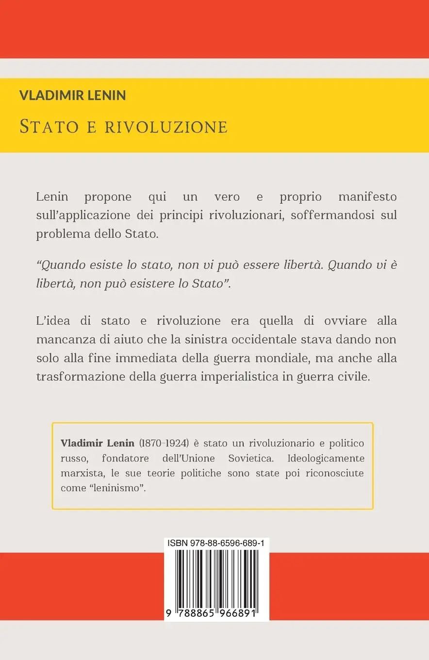 Rückseite: 9788865966891 | STATO E RIVOLUZIONE | Vladimir Lenin | Taschenbuch | Italienisch