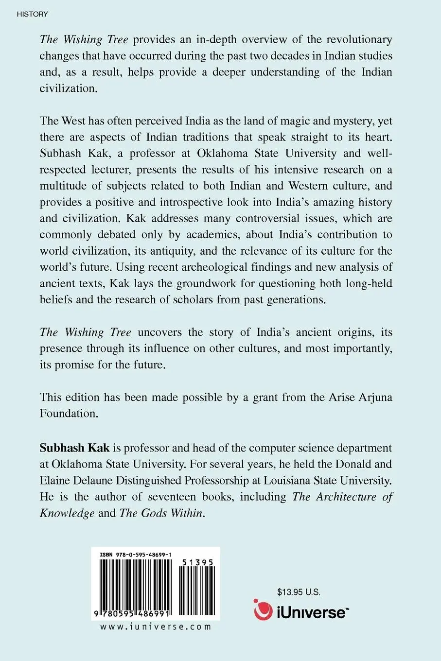 Rückseite: 9780595486991 | The Wishing Tree | Presence and Promise of India | Subhash Kak | Buch