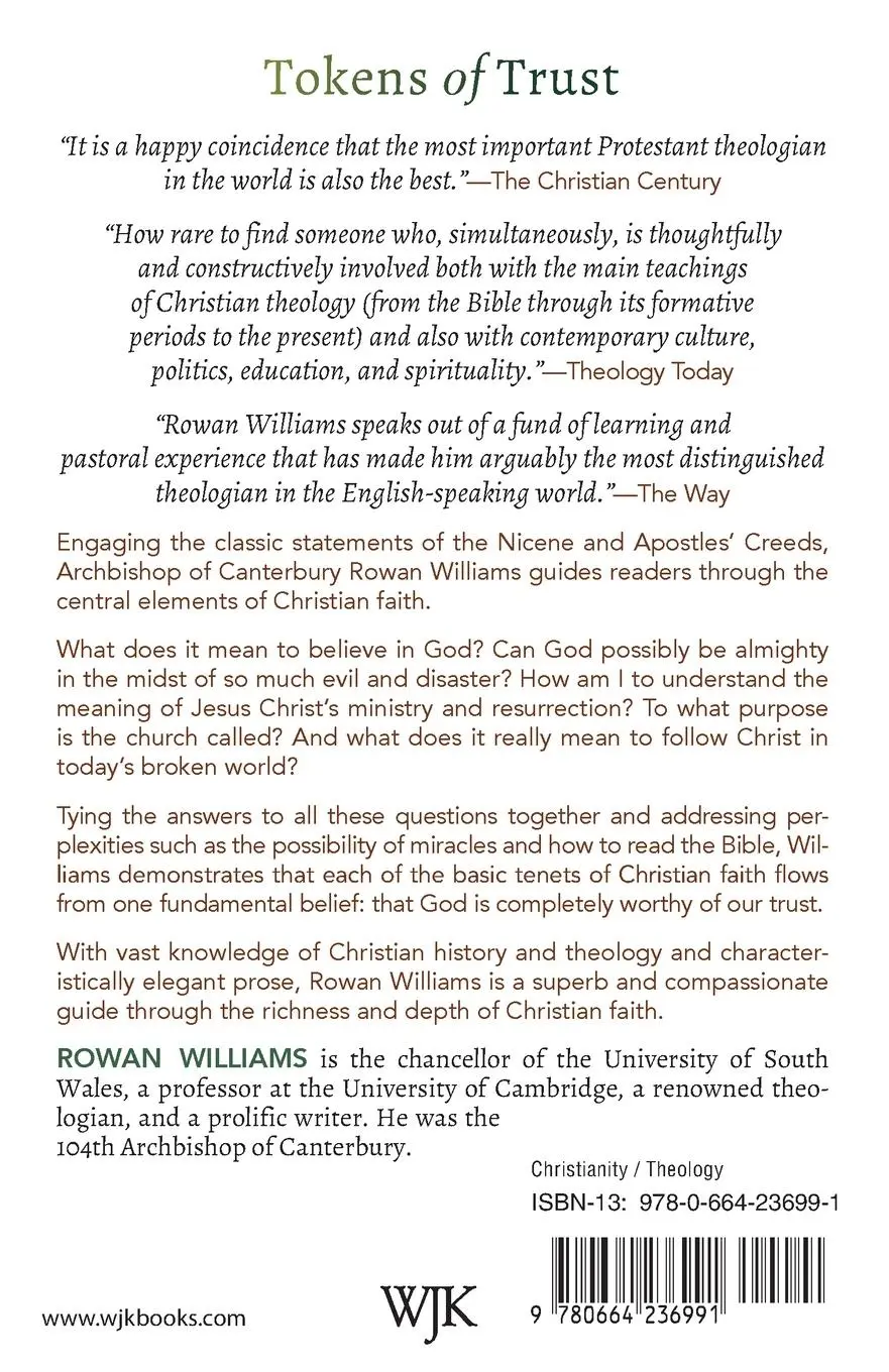 Rückseite: 9780664236991 | Tokens of Trust | Rowan Williams | Taschenbuch | Englisch | 2020