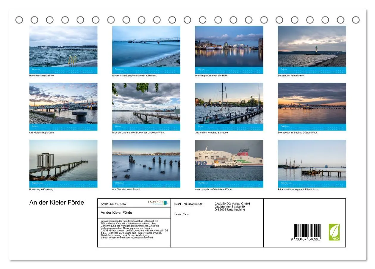 Bild: 9783457646991 | An der Kieler Förde (Tischkalender 2026 DIN A5 quer), CALVENDO...