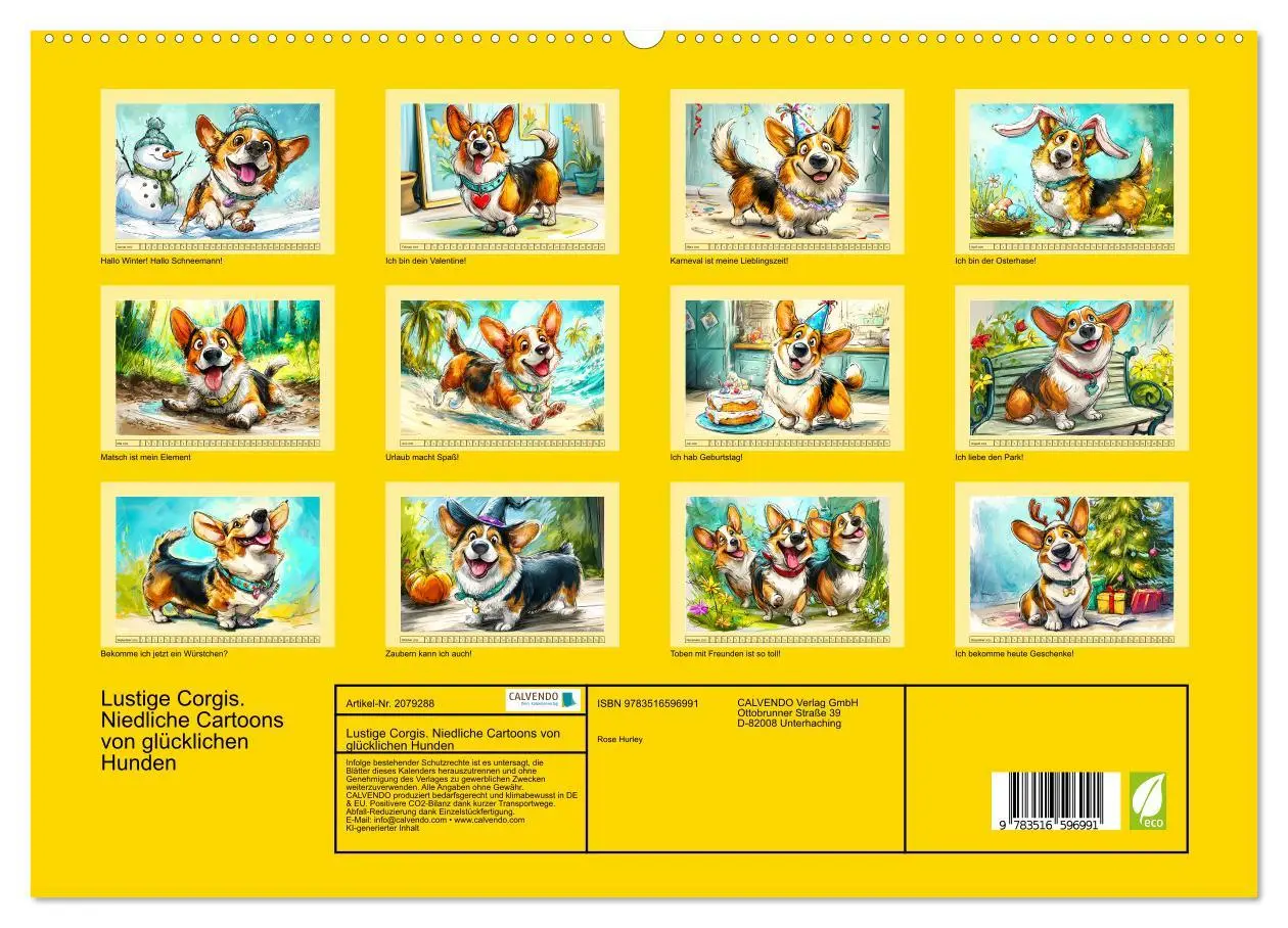 Bild: 9783516596991 | Lustige Corgis. Niedliche Cartoons von glücklichen Hunden...