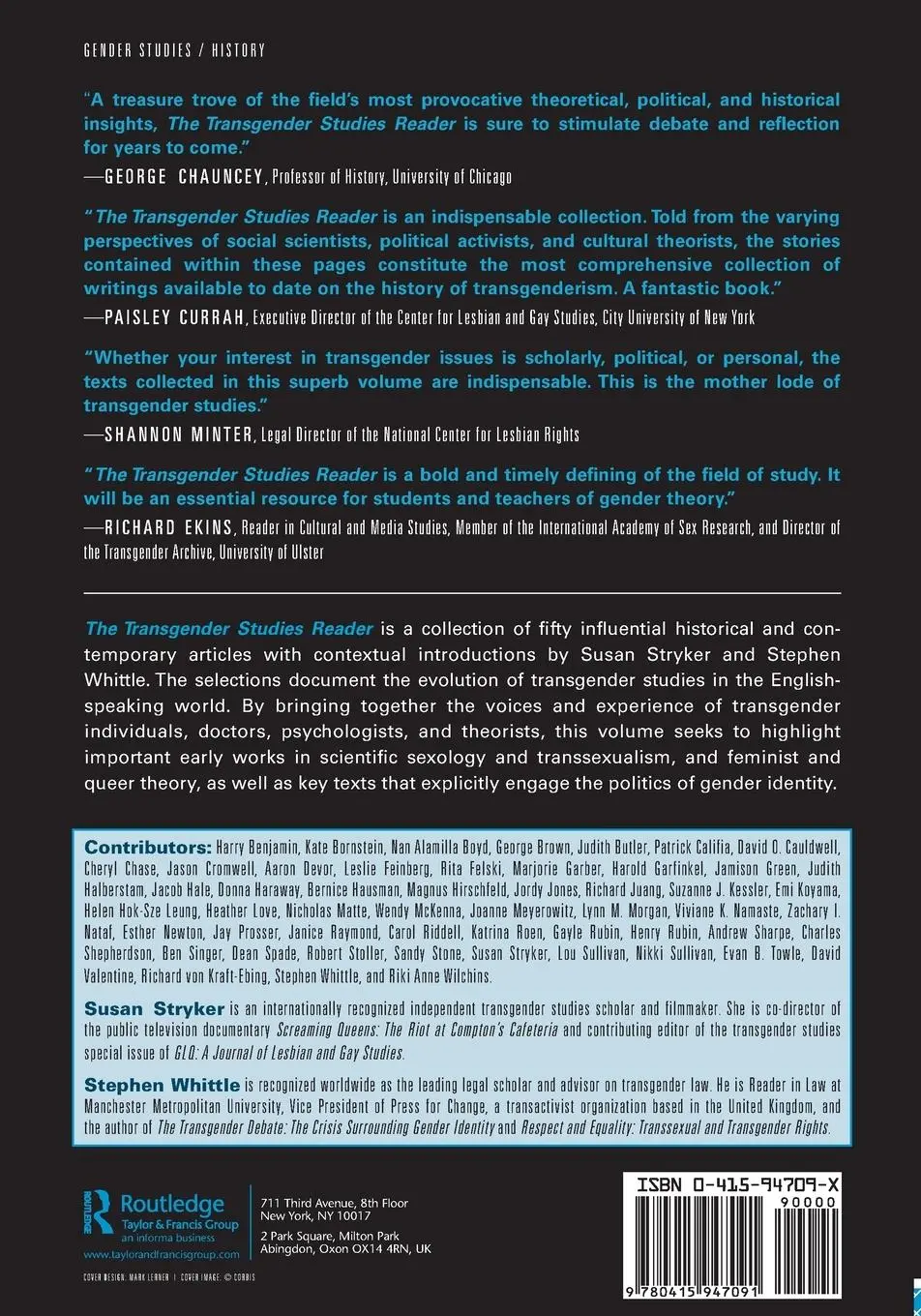 Rückseite: 9780415947091 | The Transgender Studies Reader | Susan Stryker (u. a.) | Taschenbuch
