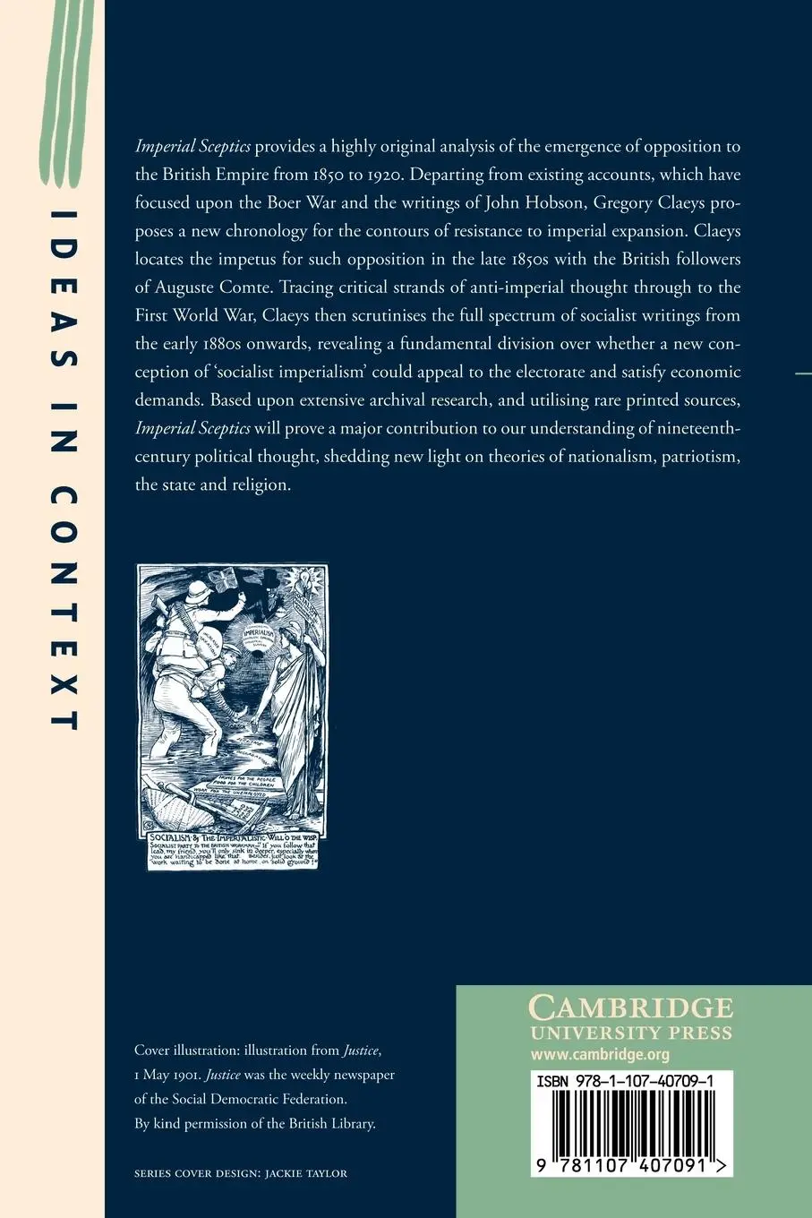 Rückseite: 9781107407091 | Imperial Sceptics | British Critics of Empire, 1850 1920 | Claeys