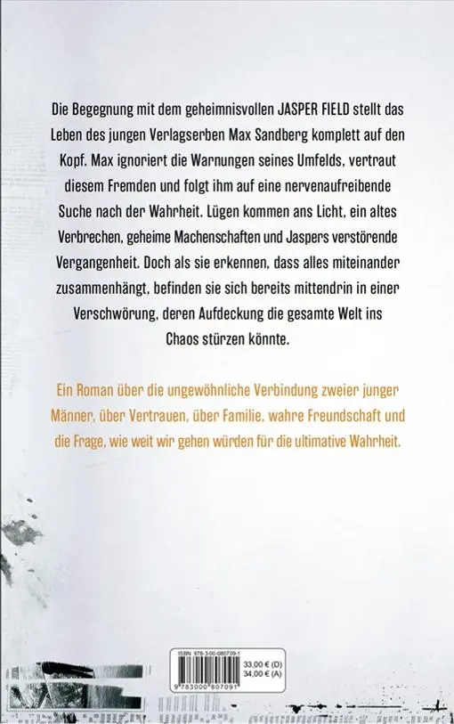 Rückseite: 9783000807091 | Jasper Field | Roman | Simon Jarr | Buch | Deutsch | 2025 | SIMON JARR