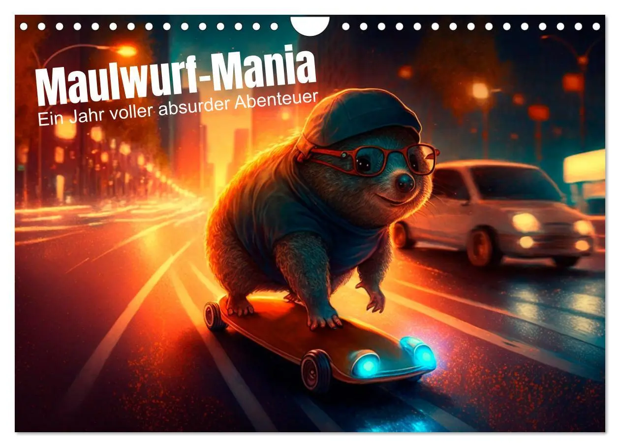 Cover: 9783457537091 | Maulwurf Mania Ein Jahr voller absurder Abenteuer (Wandkalender...