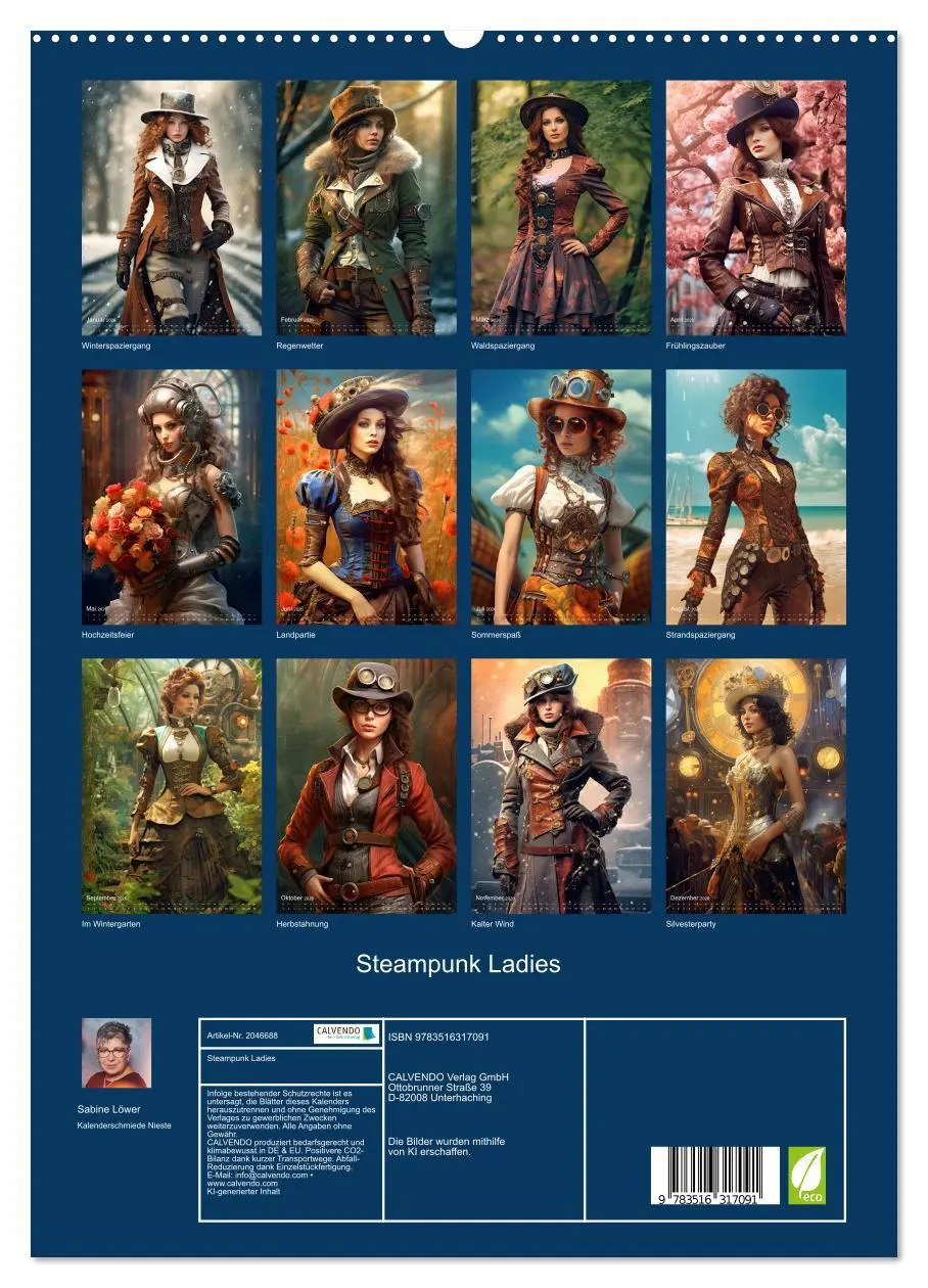 Bild: 9783516317091 | Steampunk Ladies (hochwertiger Premium Wandkalender 2026 DIN A2...