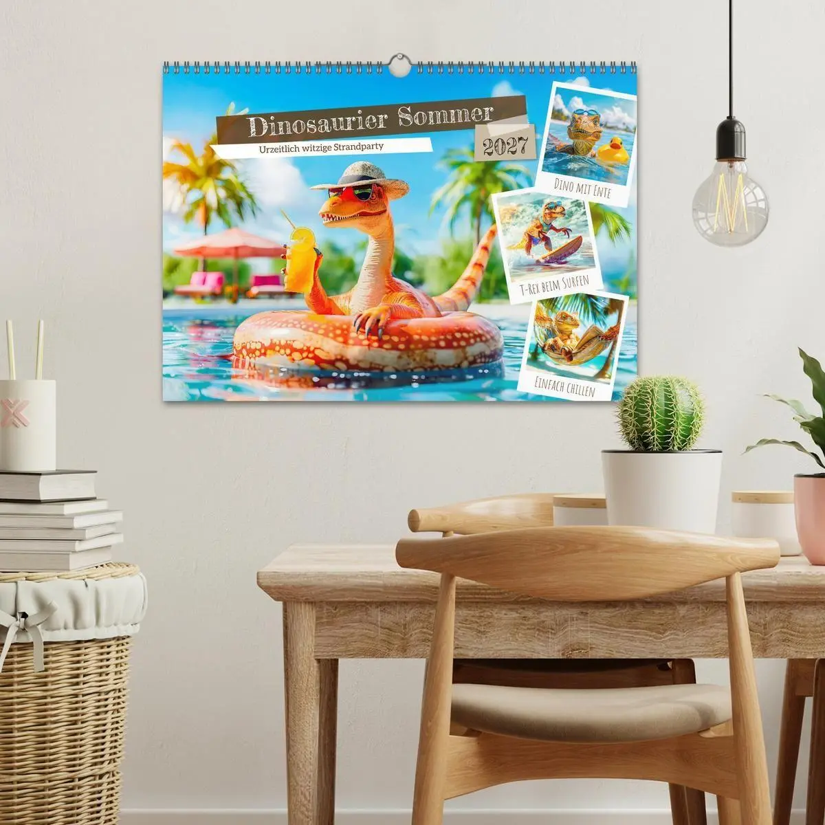 Bild: 9783516937091 | Dinosaurier Sommer - Urzeitlich witzige Strandparty (Wandkalender...