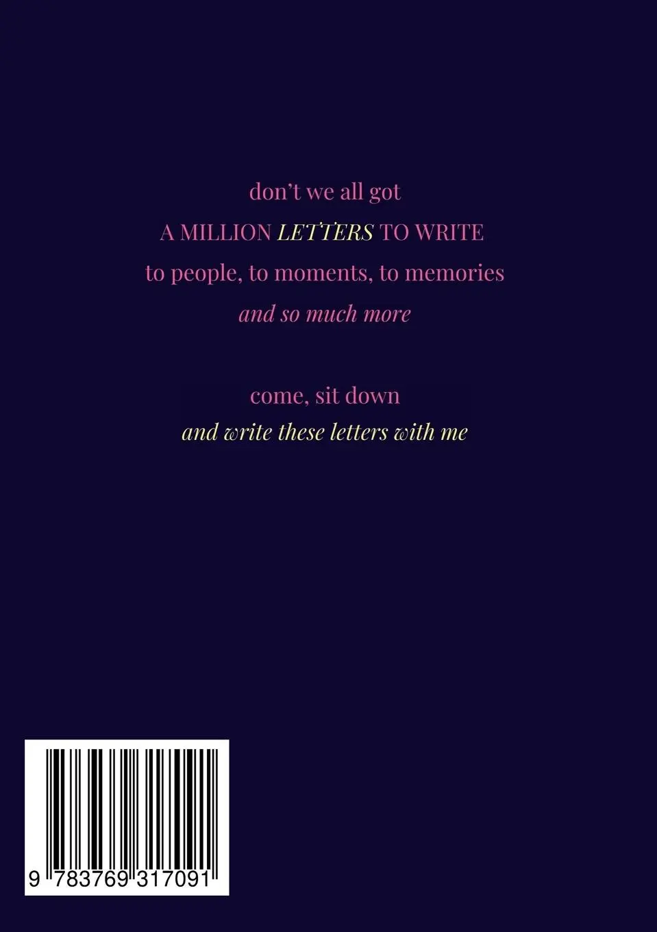 Rückseite: 9783769317091 | A Million Letters to Write | Angelina Schreiber | Taschenbuch | 2024