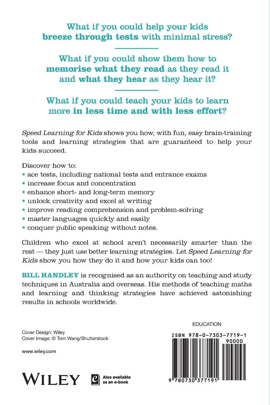 Rückseite: 9780730377191 | Speed Learning for Kids | Bill Handley | Taschenbuch | Englisch | 2022