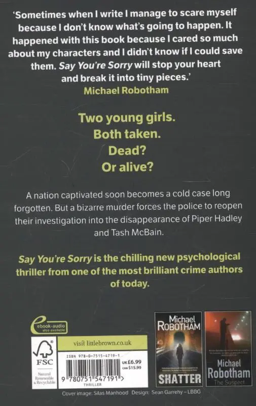 Rückseite: 9780751547191 | Say You're Sorry | Michael Robotham | Taschenbuch | 484 S. | Englisch
