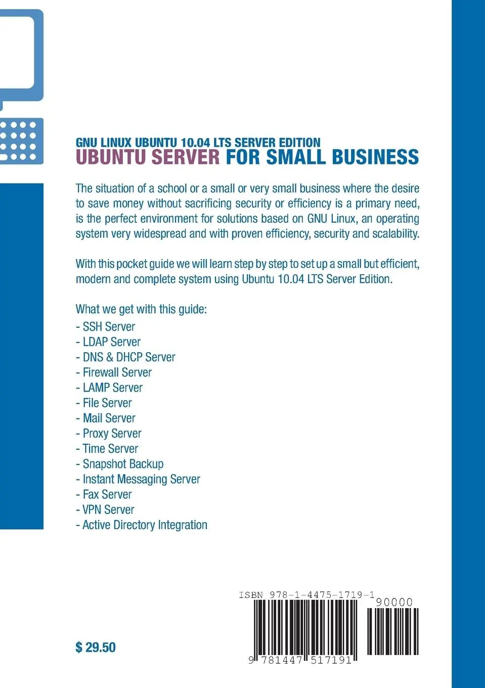 Rückseite: 9781447517191 | Ubuntu Server for Small Business | Stefano Giro | Taschenbuch | 2011
