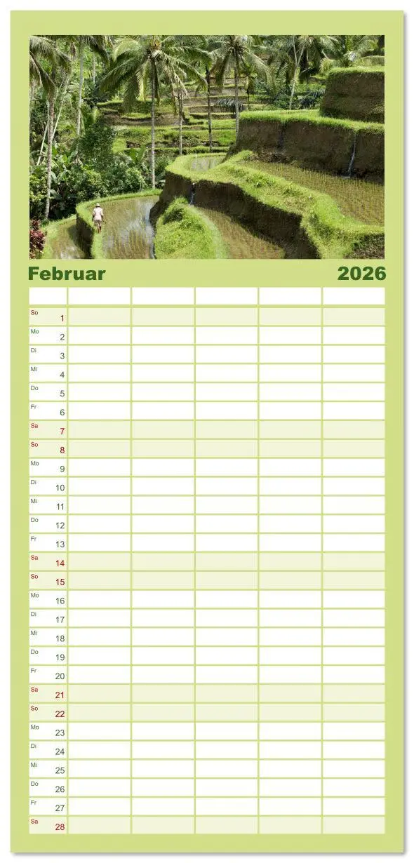 Bild: 9783516617191 | Familienplaner 2026 - Bali - Momente einer Reise mit 5 Spalten...
