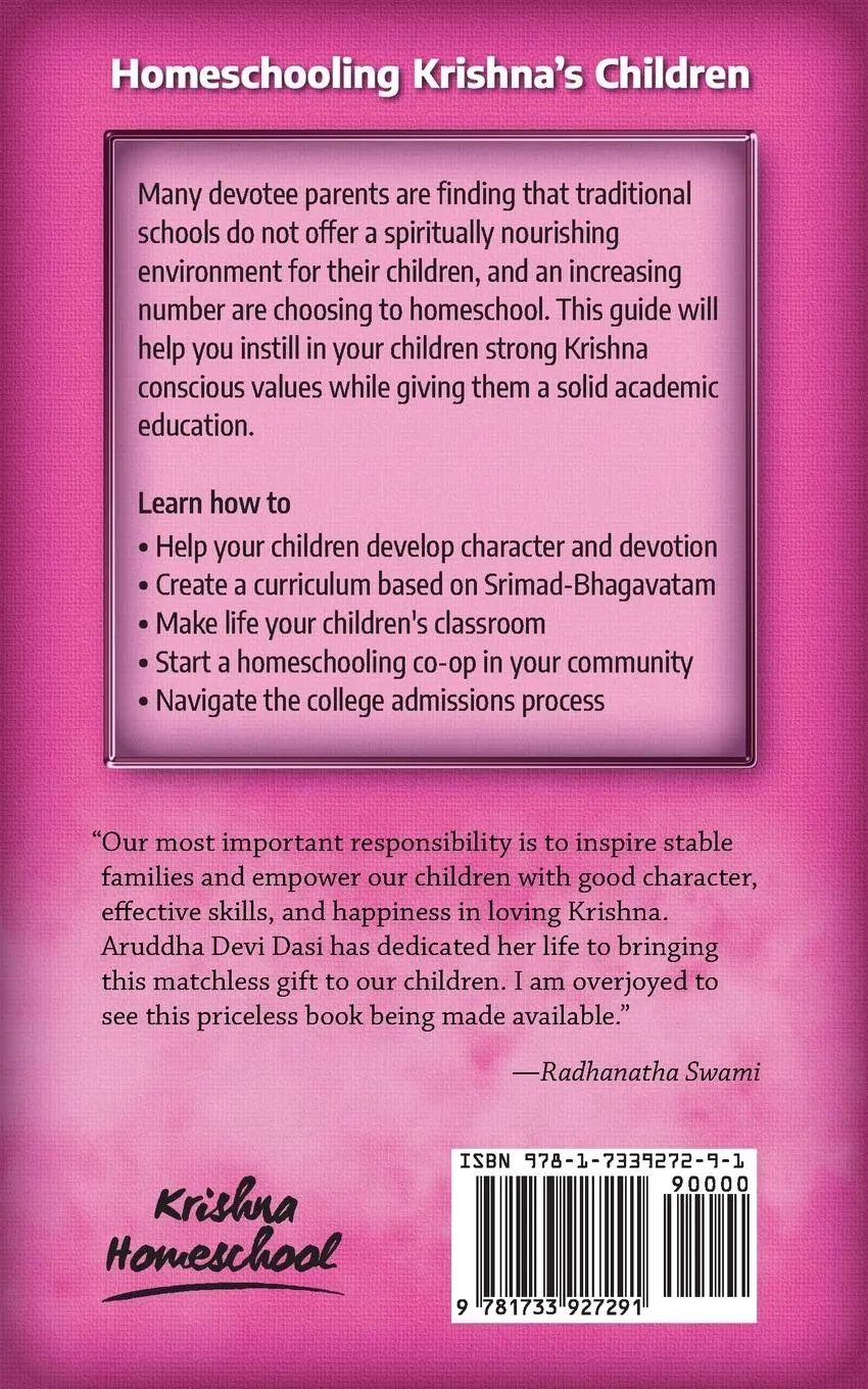 Rückseite: 9781733927291 | Homeschooling Krishna's Children | Aruddha Devi Dasi | Taschenbuch