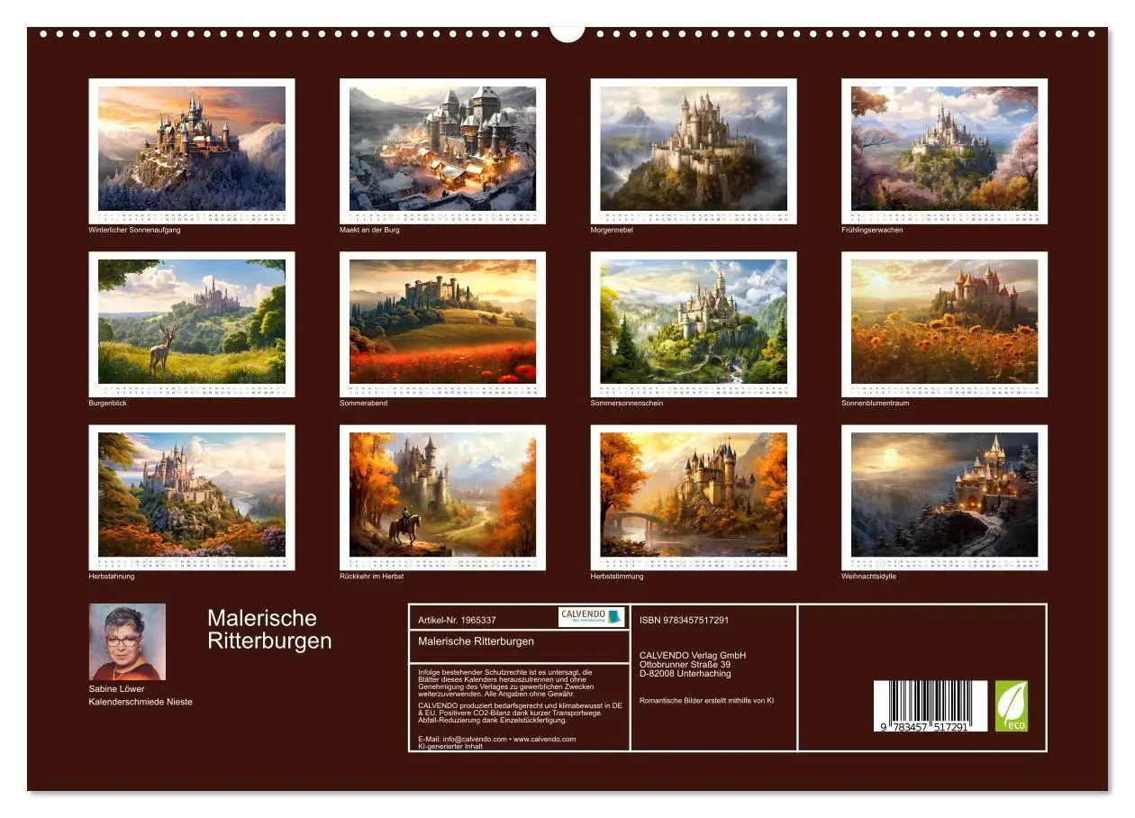 Bild: 9783457517291 | Malerische Ritterburgen (hochwertiger Premium Wandkalender 2026 DIN...