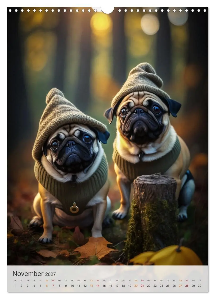 Bild: 9783569317291 | Mein Mops-Kalender (Wandkalender 2027 DIN A3 hoch), CALVENDO...