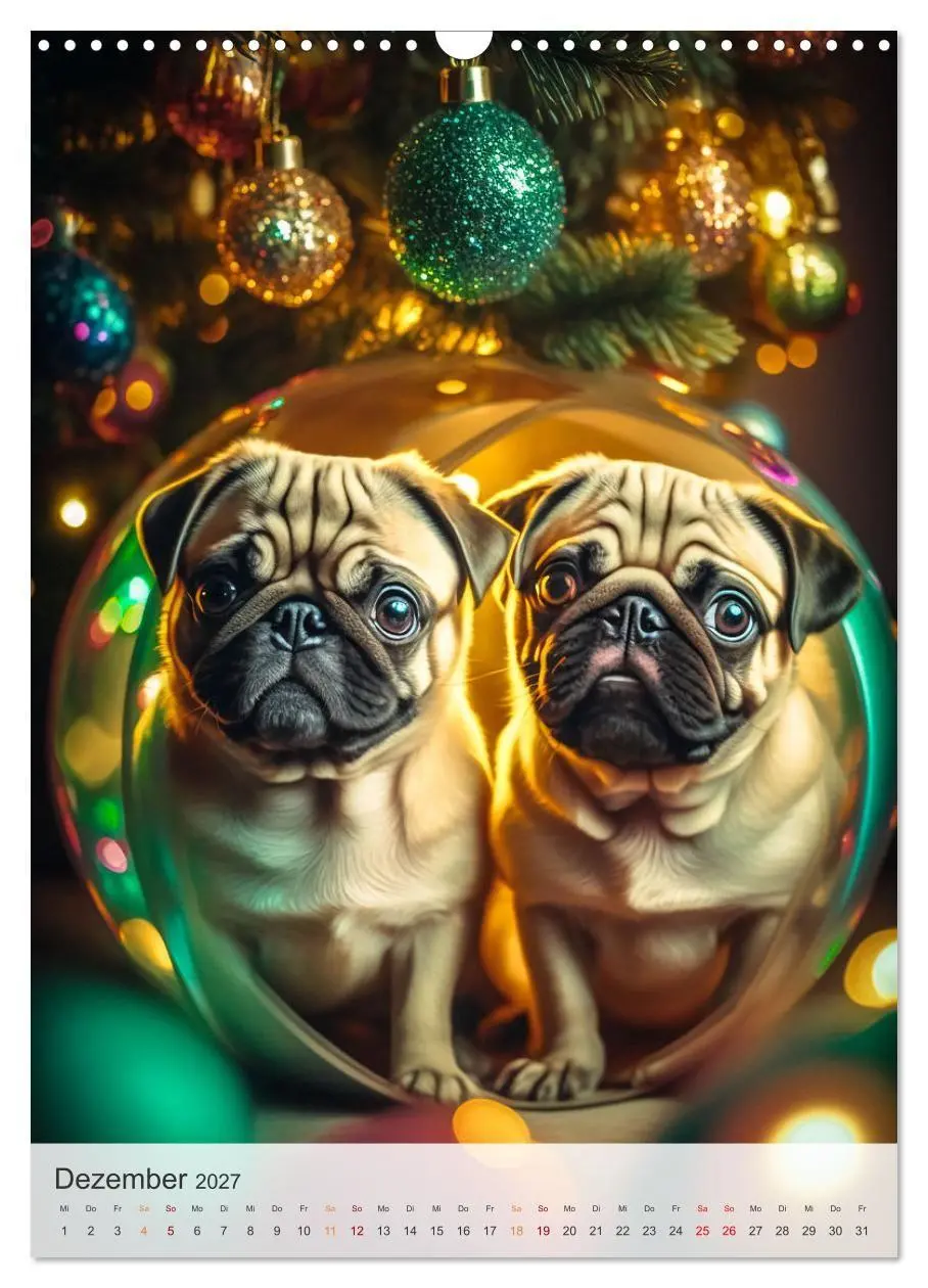 Bild: 9783569317291 | Mein Mops-Kalender (Wandkalender 2027 DIN A3 hoch), CALVENDO...