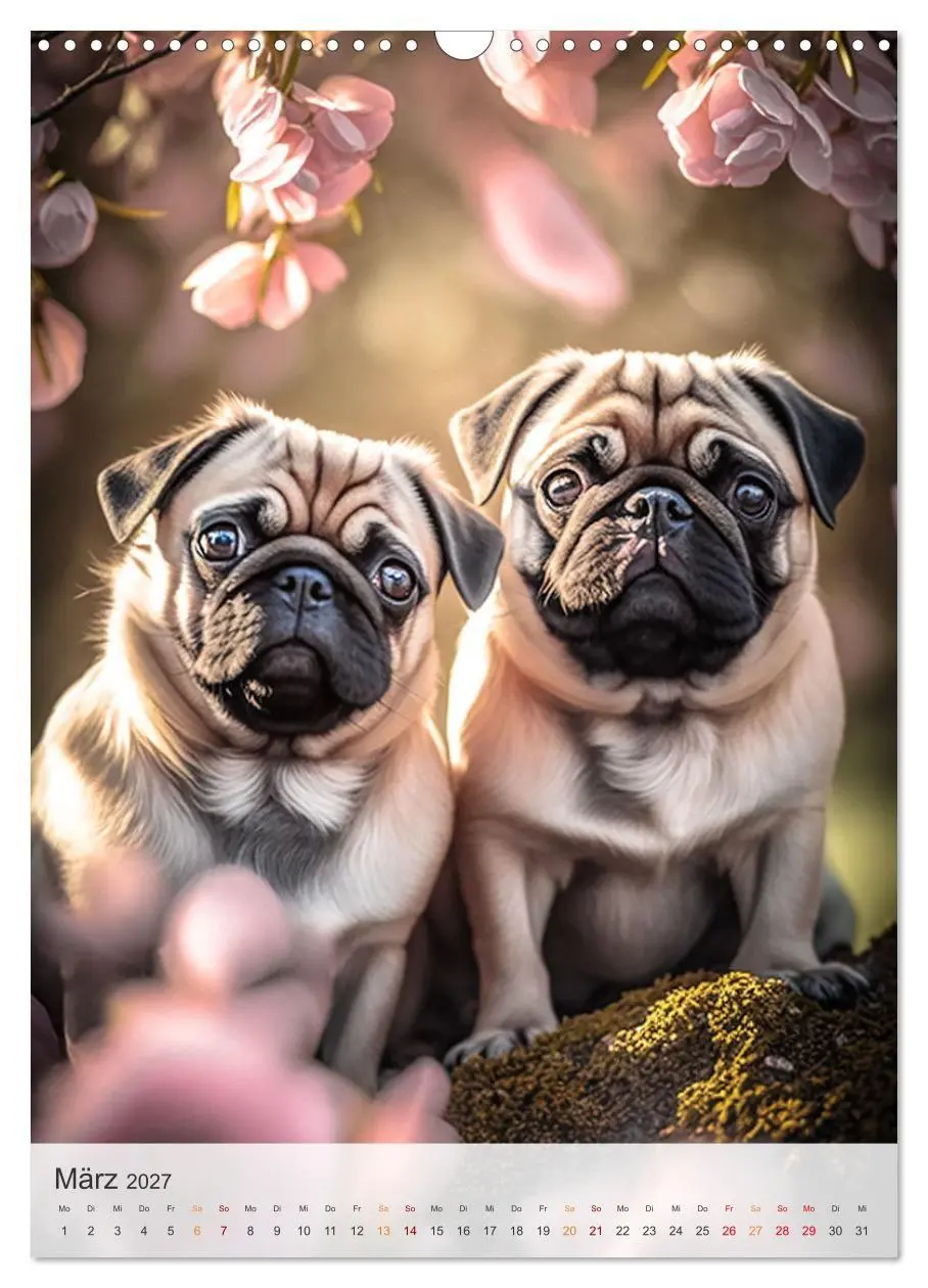 Bild: 9783569317291 | Mein Mops-Kalender (Wandkalender 2027 DIN A3 hoch), CALVENDO...