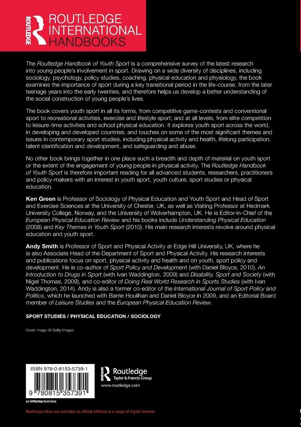 Rückseite: 9780815357391 | Routledge Handbook of Youth Sport | Ken Green (u. a.) | Taschenbuch