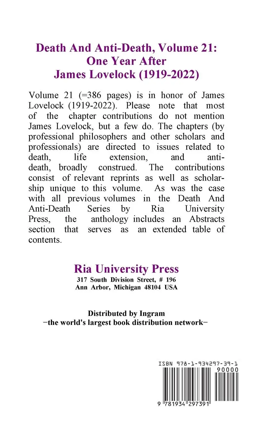 Rückseite: 9781934297391 | Death And Anti-Death, Volume 21 | Charles Tandy | Buch | Englisch