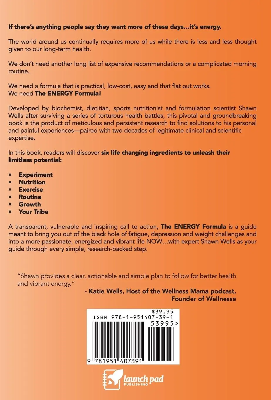 Rückseite: 9781951407391 | The ENERGY Formula | Shawn Wells | Buch | Englisch | 2021