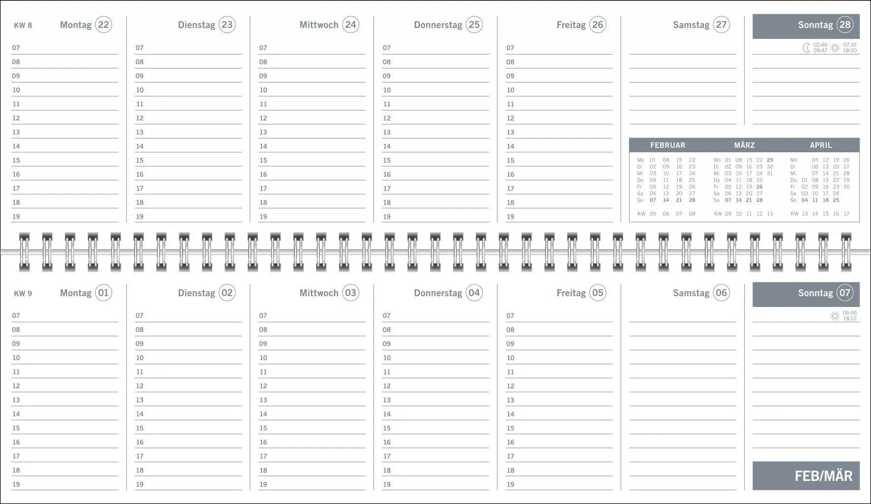 Bild: 9783756417391 | times&amp;more Grün Wochenquerplaner 2027 | Heye | Kalender | 64 S. | 2027