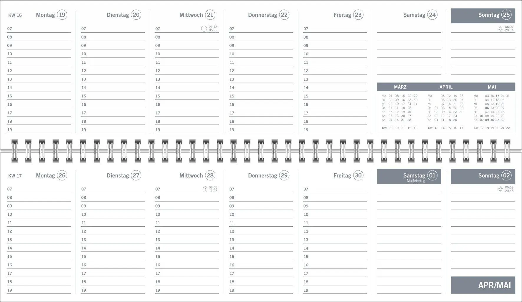 Bild: 9783756417391 | times&amp;more Grün Wochenquerplaner 2027 | Heye | Kalender | 64 S. | 2027